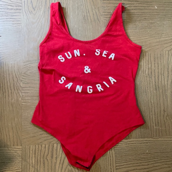 Other - Sun sea Sangria red bodysuit